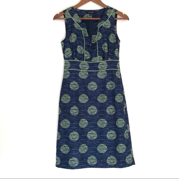 Banana Republic Dresses & Skirts - Banana Republic Green/Blue Polka Dot Dress
